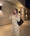 سوت حريمي روزالين فري سايز بسوستة وبنطلون واسع